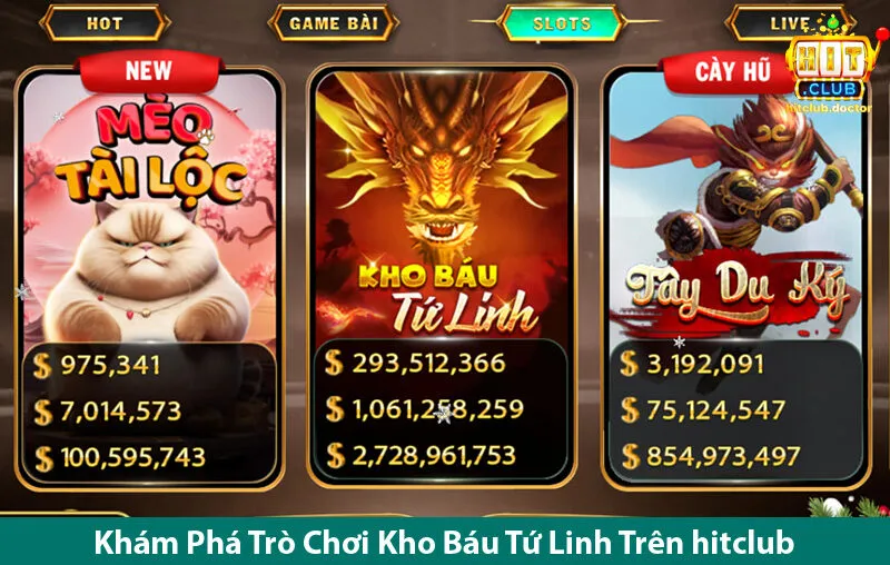 Tìm kiếm bí mật trong trò chơi kho báu tứ linh ở hitclub